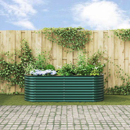 Tuin Verhoogd Bed Gegalvaniseerd Staal 240 x 80 x 81 cm Groen
