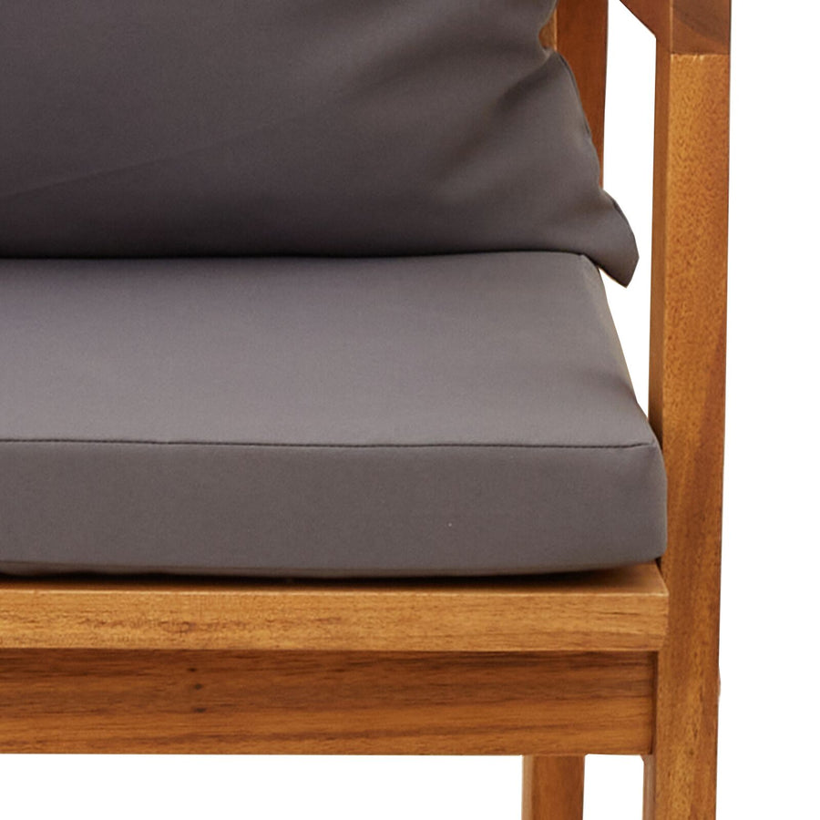 Tuinstoelen 2 Stuks 59,5 X 65 X 71,5 Cm Massief Acaciahout Anthraciet 2x stoel
