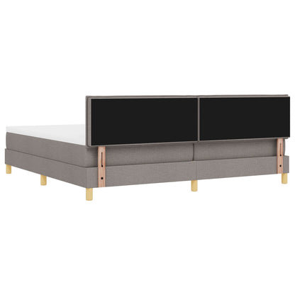 Boxspring Bed Met Matras Stof Taupe 200 x 200 cm Met knopen