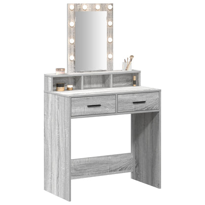 Make-Uptafel Met Led-Verlichting Grijs Sonoma Grijze sonoma 79 x 41 x 140 cm