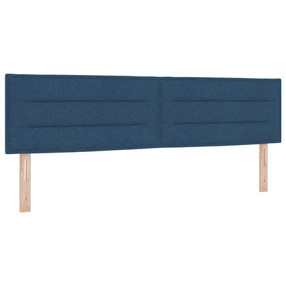 Boxspringbed Met Matras Blauw 180X200 Cm Stof Crème