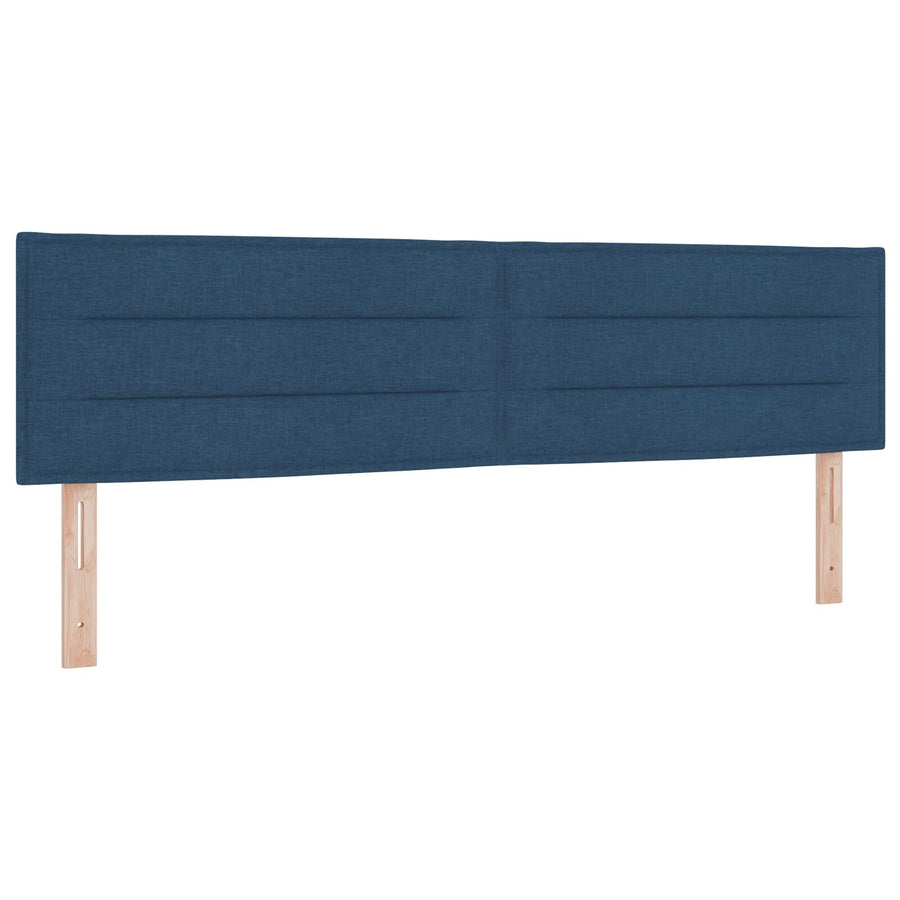 Boxspringbed Met Matras Blauw 180X200 Cm Stof Crème
