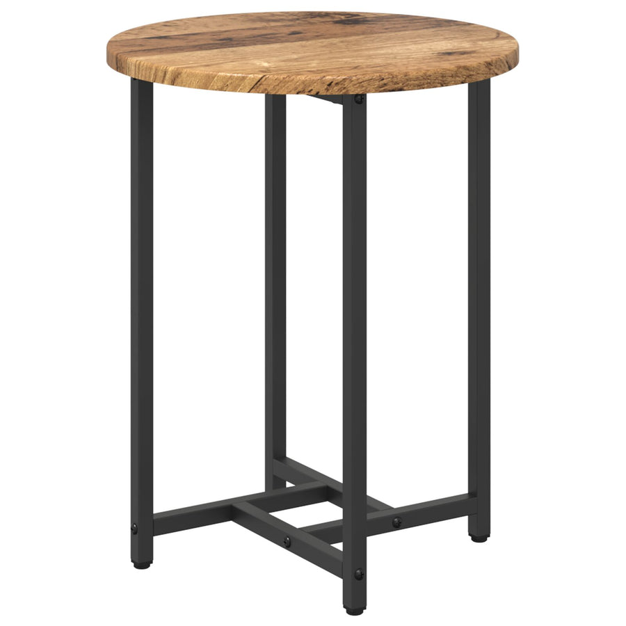 Bijzettafel 2 Stuks , Engineered Hout En Metaal Oud hout