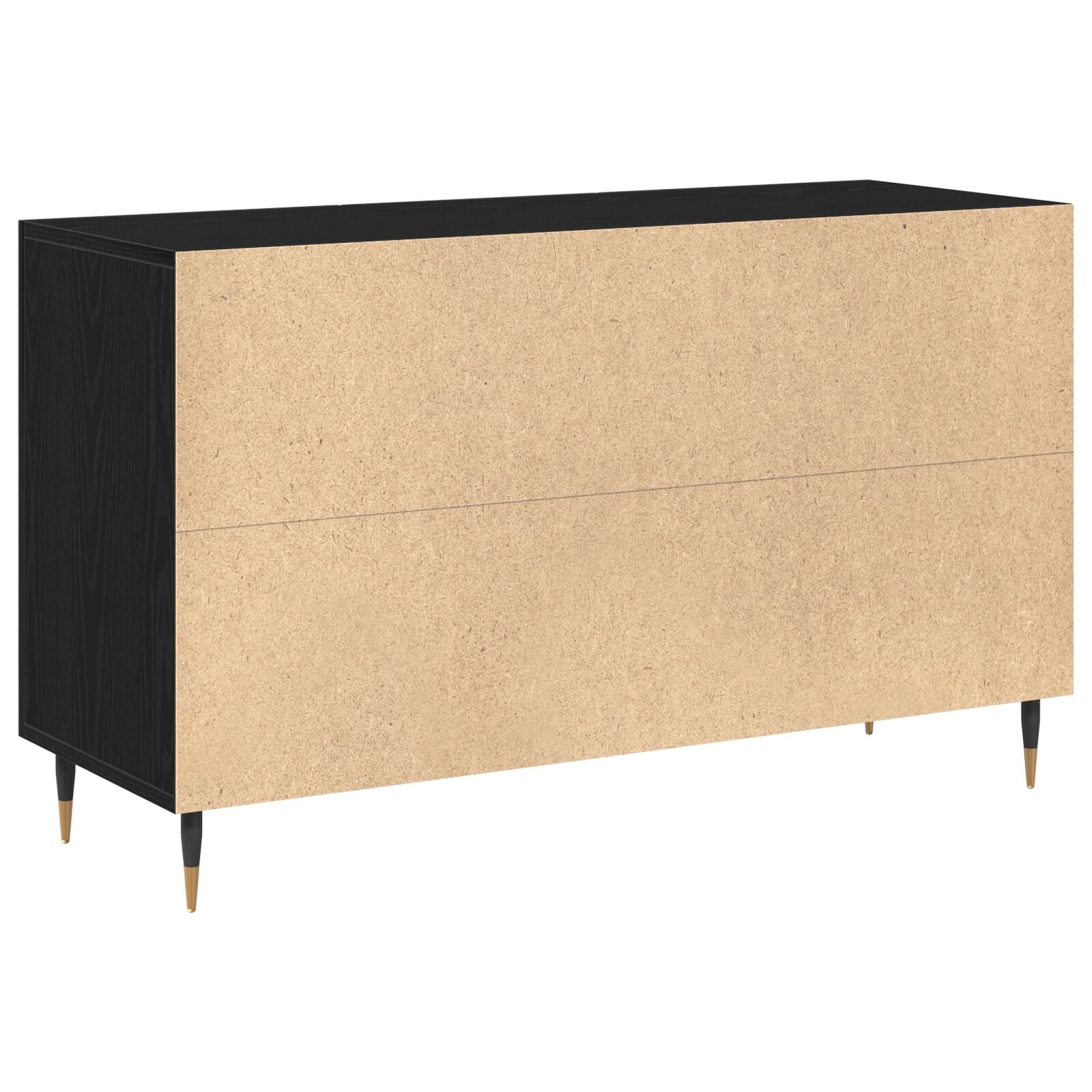 Dressoir Zwart Eiken 100X36X60 Cm Gelaagd Hout