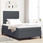 Boxspringbed 120x200 cm donkergrijs katoen