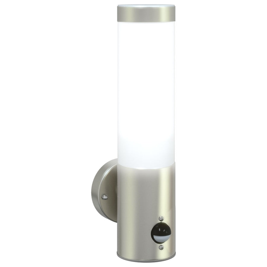Buiten Wandlamp Rvs Ip44 1 Zilver met sensor