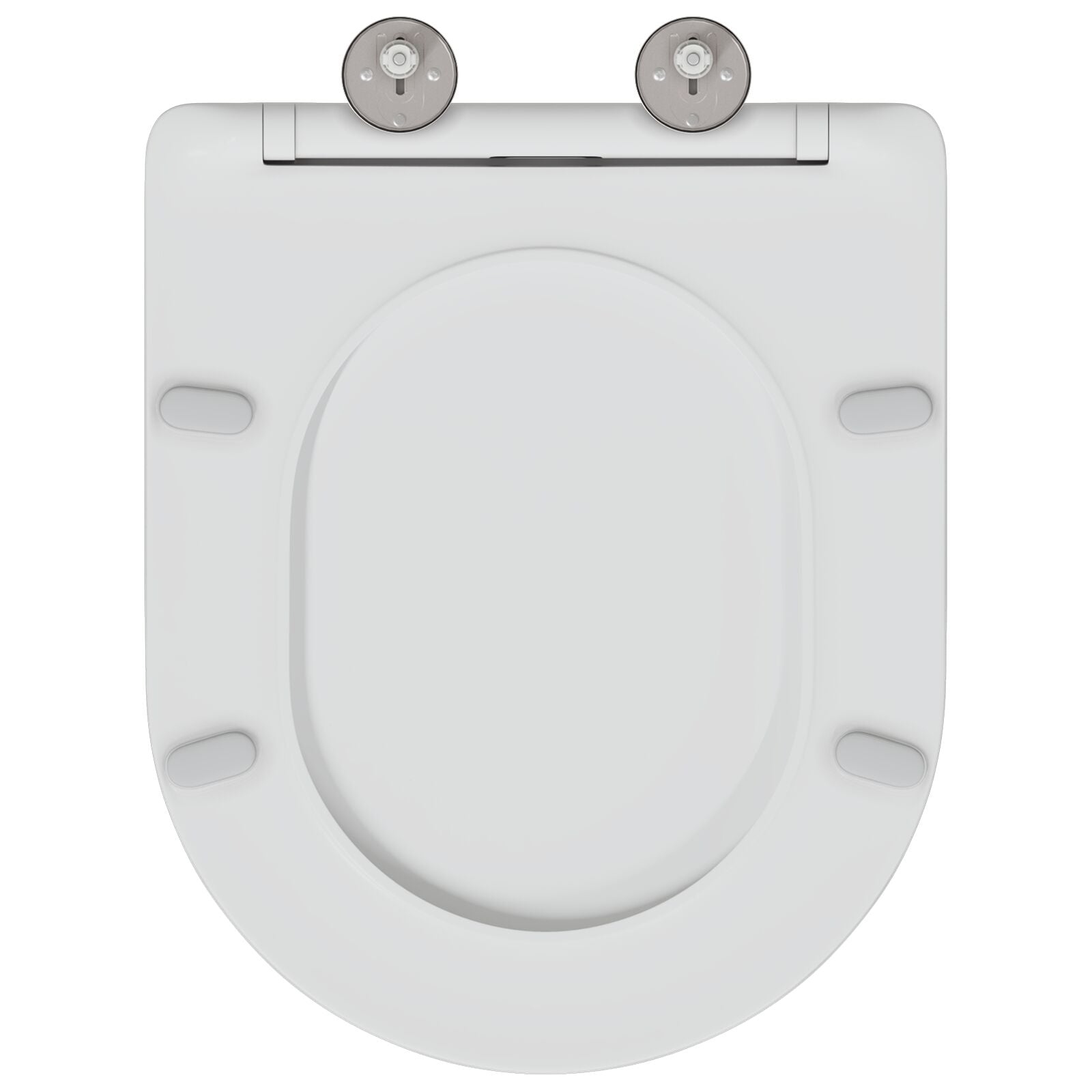 Snelle Ontgrendel Toiletbril Met Soft Close Duroplast Wit