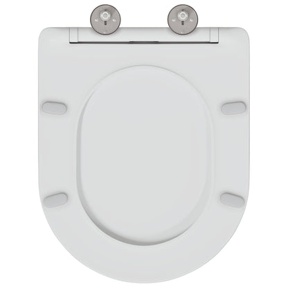 Snelle Ontgrendel Toiletbril Met Soft Close Duroplast Wit