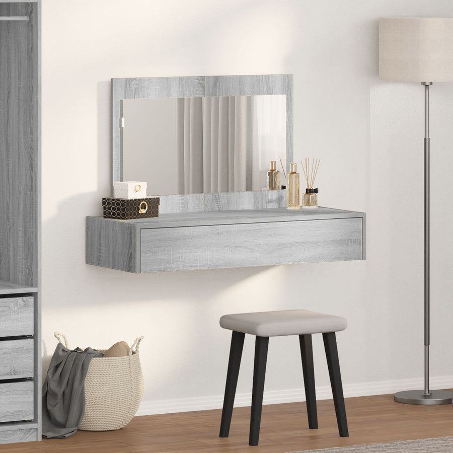 Wandkaptafel 100 x 40 x 70 cm Grijs sonoma zonder LED