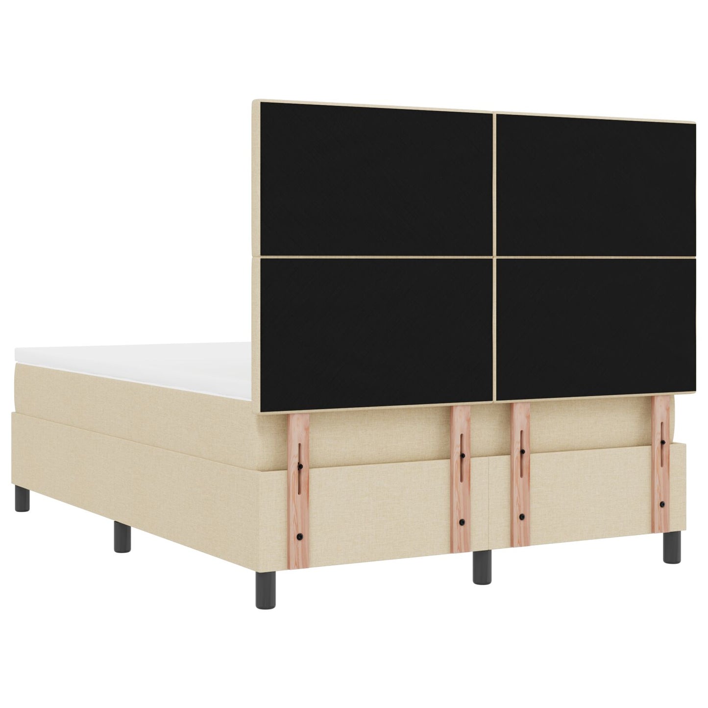 Boxspringbed Met Matras Stof Crème 140 x 200 cm Met knopen