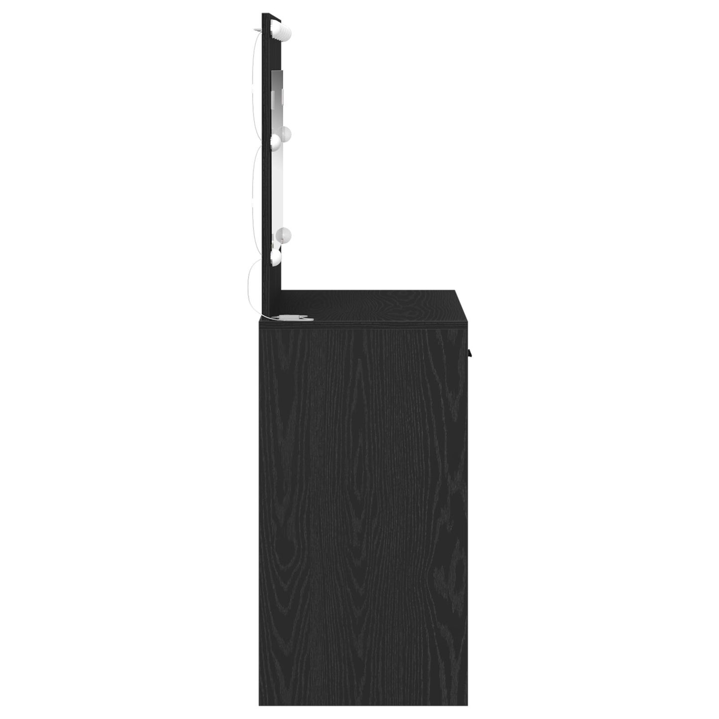 Kaptafel Met Led-Verlichting - - Zwart eiken 78,5 x 41 x 135 cm