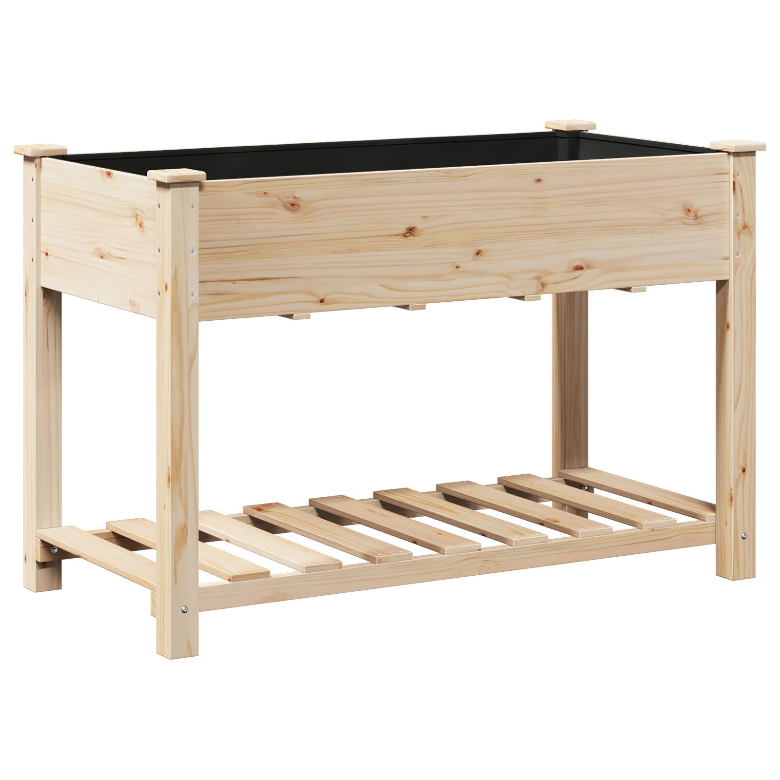 Tuinbak Met Rek 115X59X76 Cm Massief Houten Vuurhout 115 x 59 x 76.5 cm