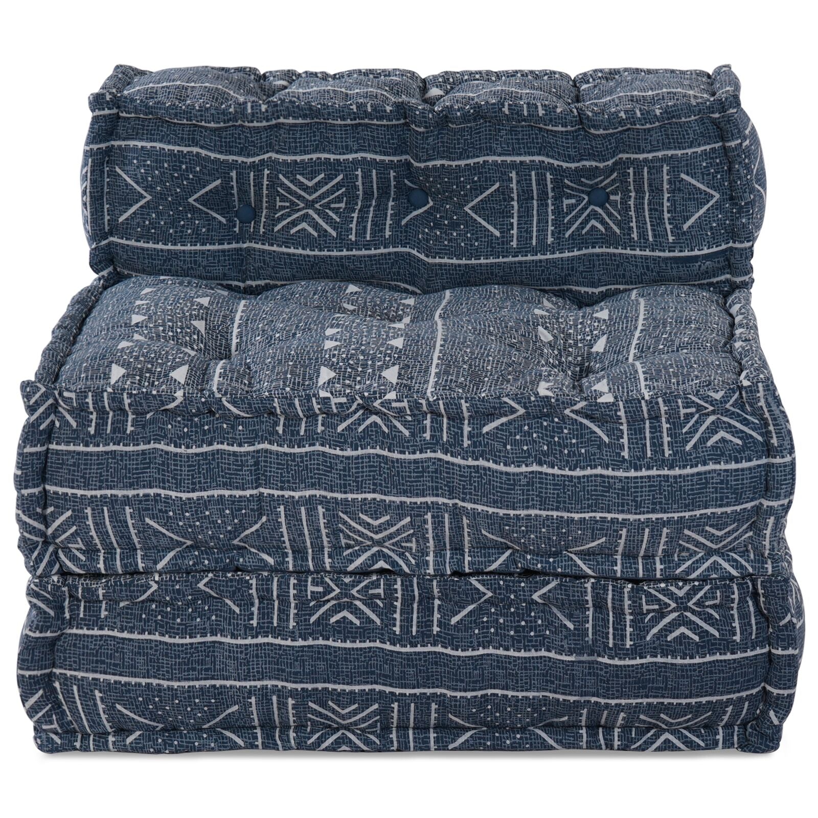 Modulaire Poef Indigo 70X70X54 Stof Indigo Print 70 x 70 x 54 cm Middelgrote bank