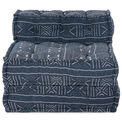 Modulaire Poef Indigo 70X70X54 Stof Indigo Print 70 x 70 x 54 cm Middelgrote bank