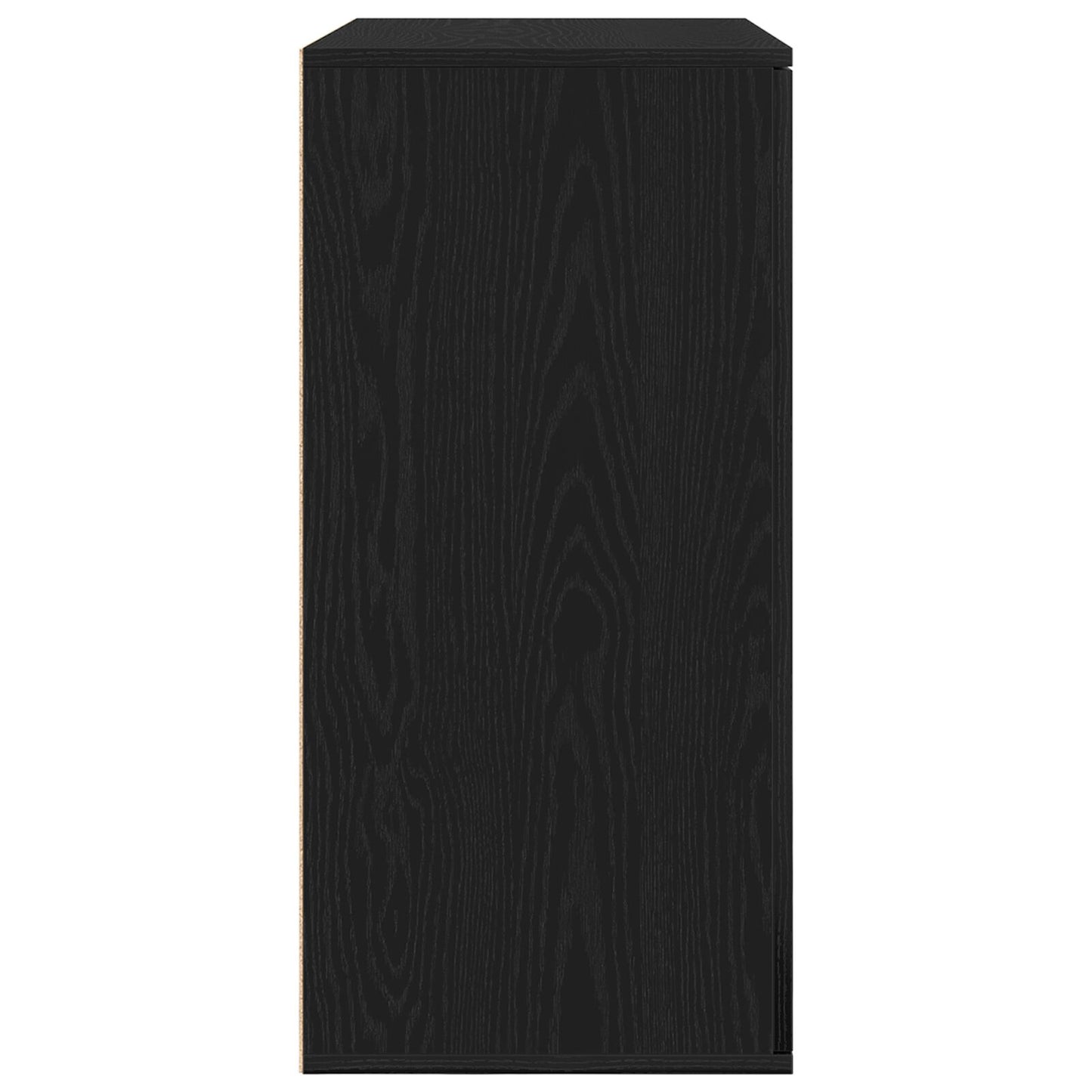 Sideboard Zwart Eiken 79X38X80 Cm Engineered Wood
