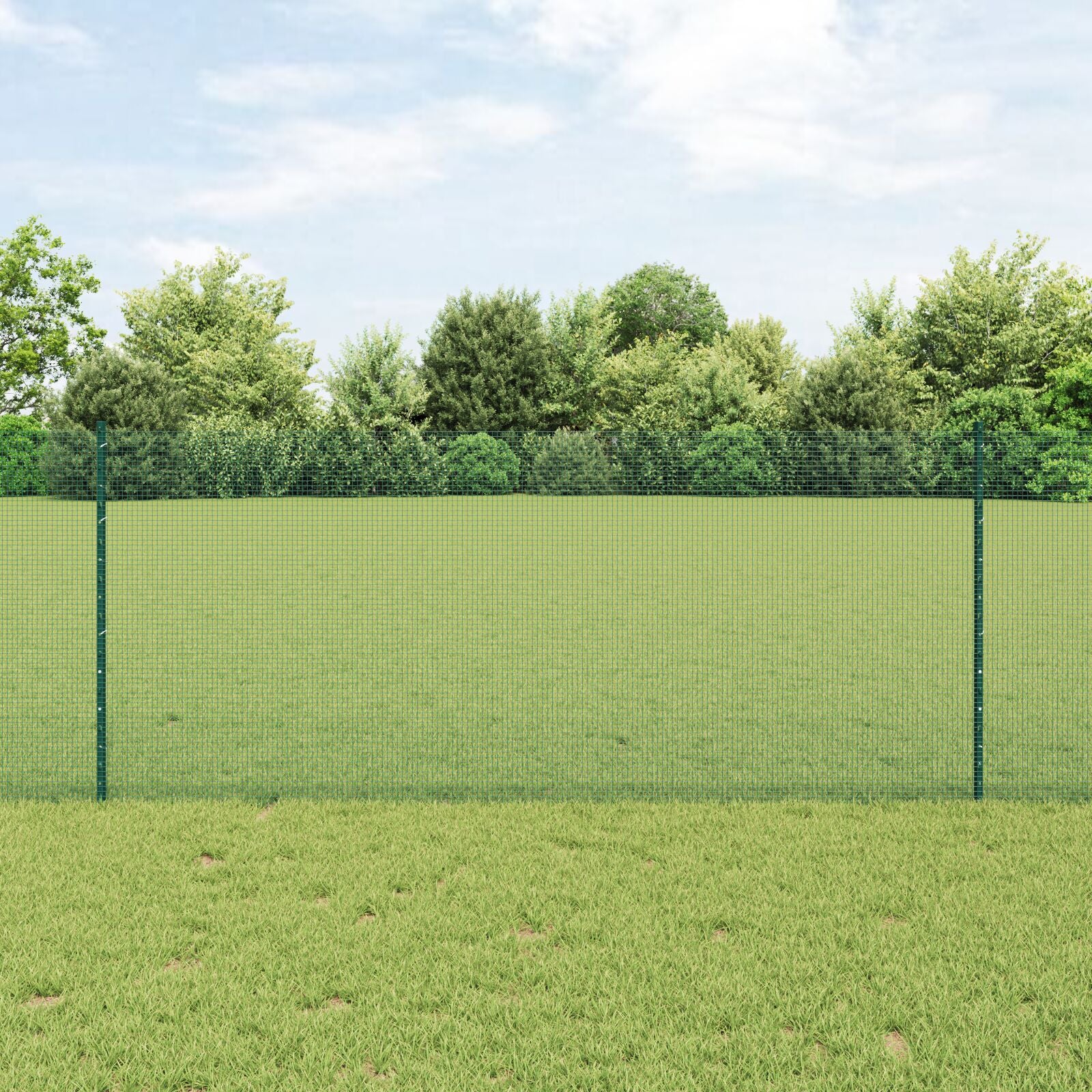 Tuinhekje Set Set Van 2 Groen Verzinkt Staal 25 X 1 M Duurzaam