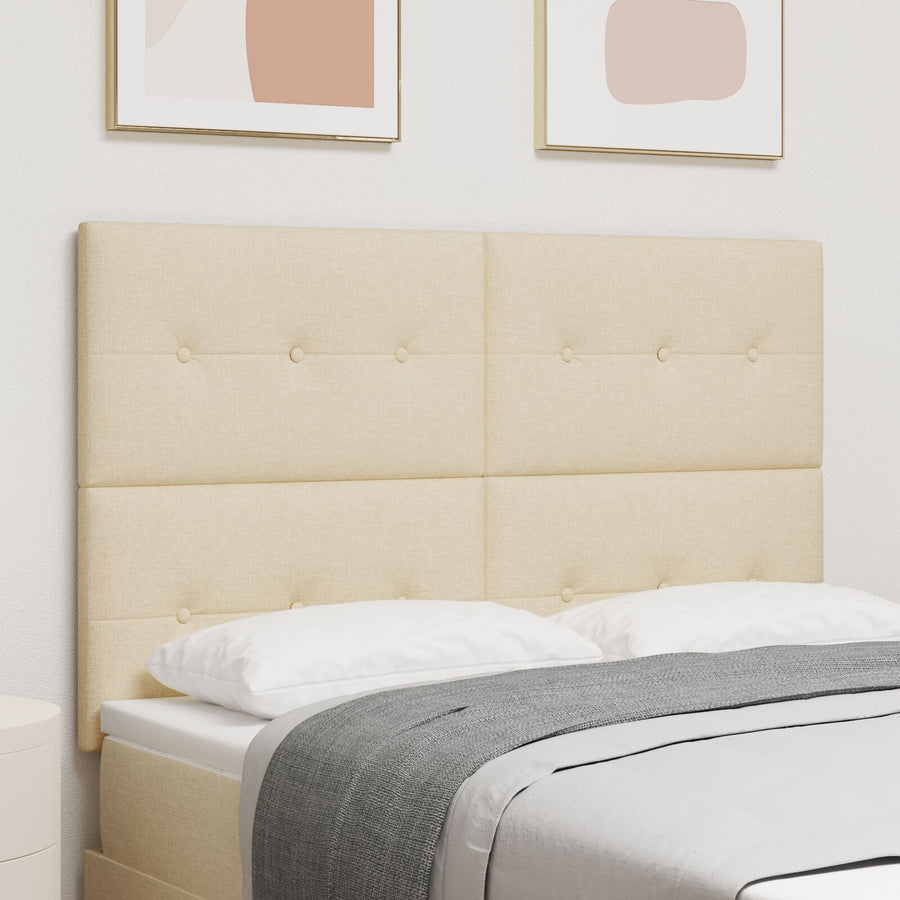 Hoofdbord Knopen Gequilt Crème 160 Cm Stof