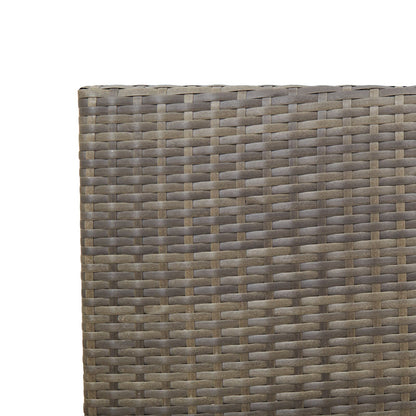 Stapelbare Tuinstoelen Met Kussens 2 Stuks Poly Grijs Rattan