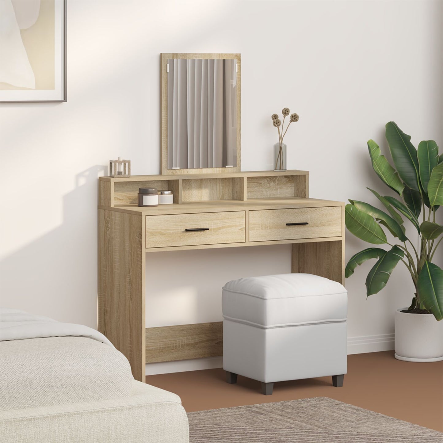 Kaptafel Met Laden Sonoma Eik 100 x 41 x 140 cm Sonoma eiken