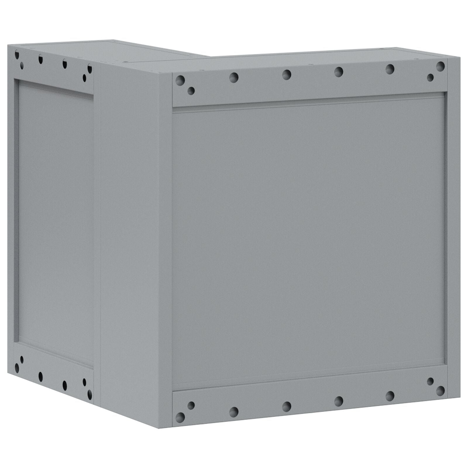 Hoek Gereedschapskast Muurbevestigd En Vergrendelbaar Staal 55 cm Rood en grijs Hoekwandkast