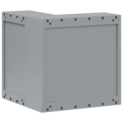 Hoek Gereedschapskast Muurbevestigd En Vergrendelbaar Staal 55 cm Rood en grijs Hoekwandkast