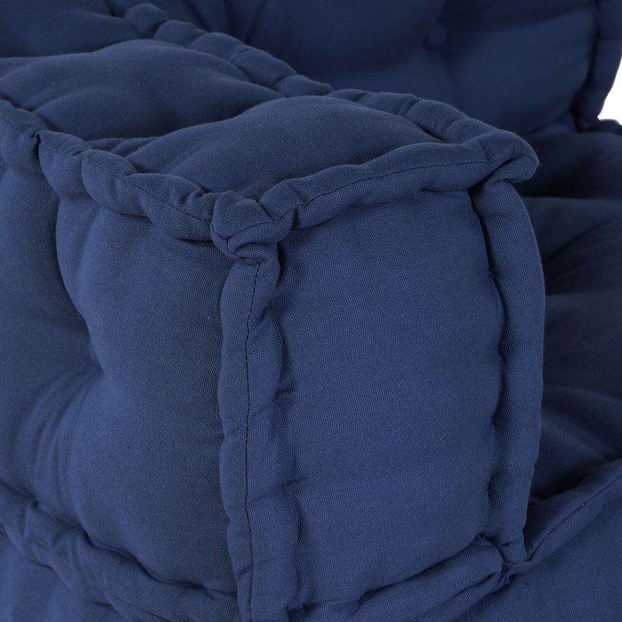 Modulaire Poefs 3 Stuks Stof Indigo 70 x 70 x 54 cm Midden + 2x hoek