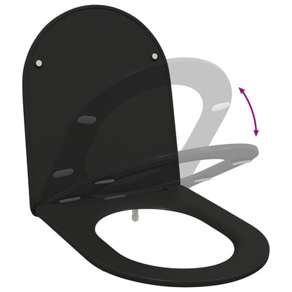 Snelsluiting Toiletzitting Met Soft Close - Duroplast, Zwart