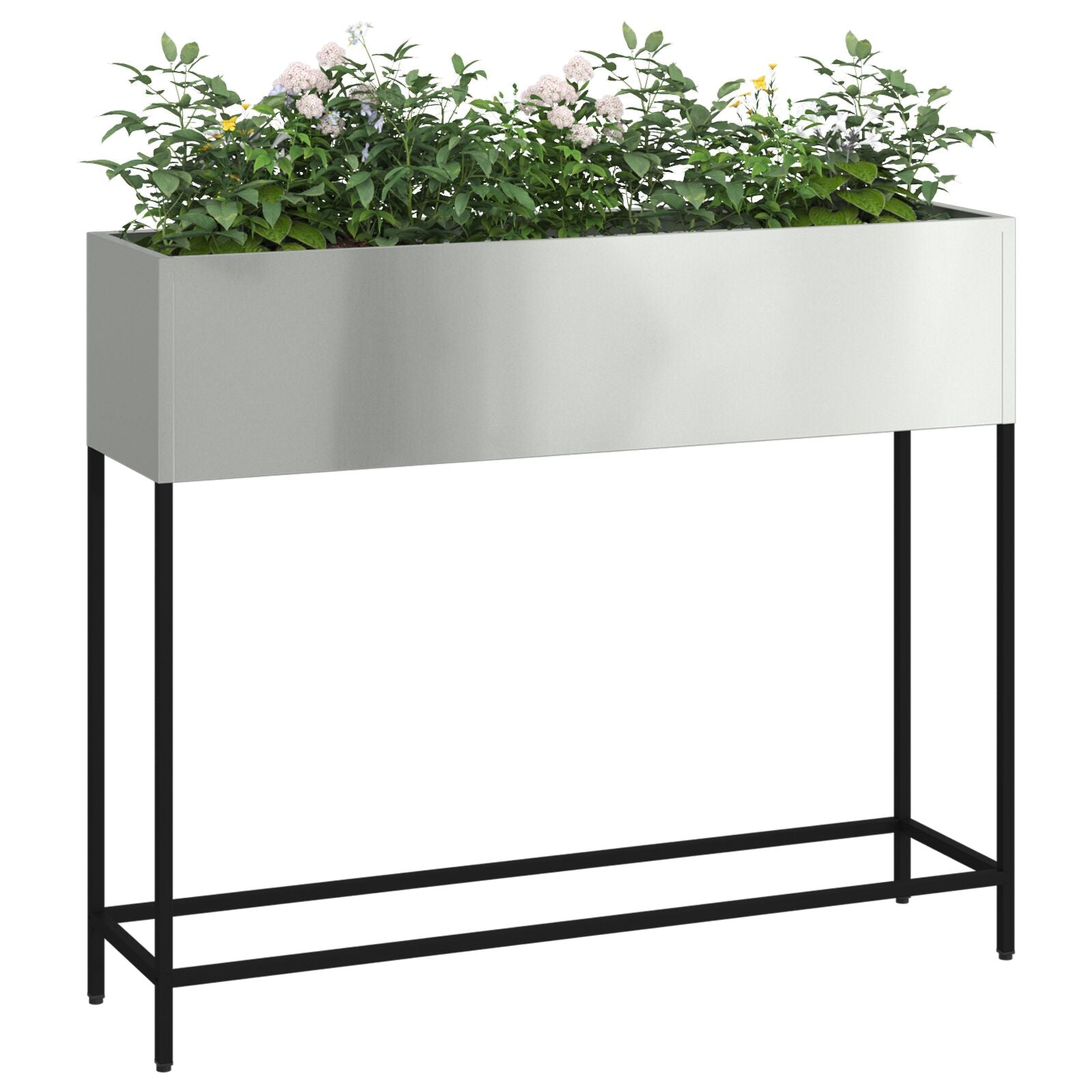 Verhoogde Tuinbak Gegalvaniseerd staal 100 x 26 x 82 cm