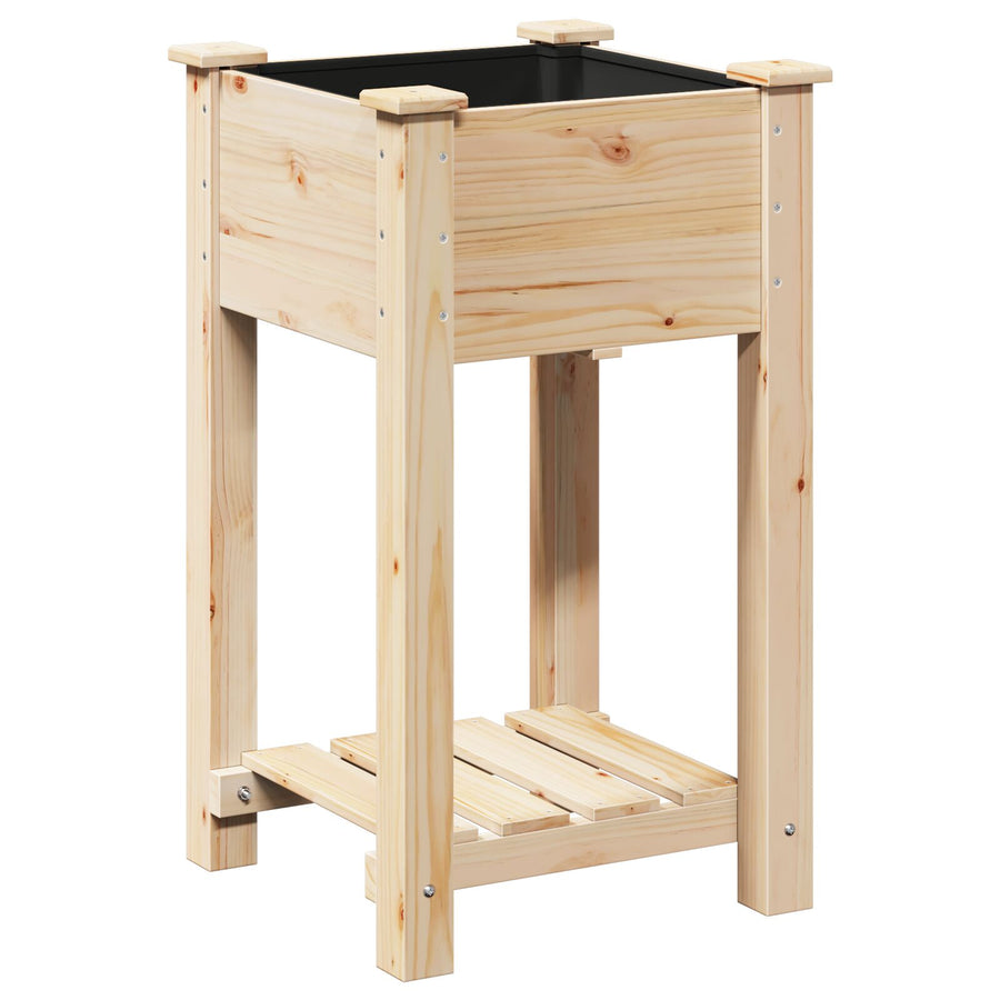 Tuinbak Met Plank 45X45X76 Cm Massief Vurenhout 45 x 45 x 76.5 cm