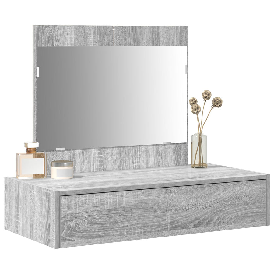 Wandgemonteerde Kaptafel 83 x 40 x 70 cm Grijze sonoma zonder LED