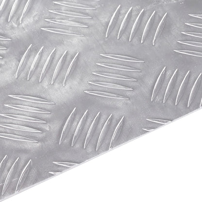 Aluminium Checker Platen 2 Stuks Anti-Slip 100X20 Cm 100 x 20 x 0.2 cm Rechthoekig