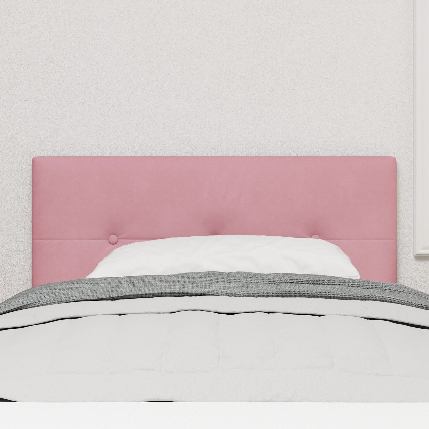 Hoofdbord Met Knopen Velours Roze 100 cm Laag hoofdbord
