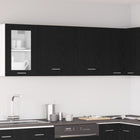 Hangkast Lyon 2 stuks zwart eiken 100x31x60 cm