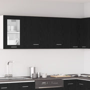 Hangkast Lyon 2 stuks zwart eiken 100x31x60 cm