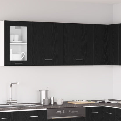 Hangkasten - 2 Stuks - Zwart Eiken, 100X31X60 Cm - Gemaakt Van Bewerkt Hout