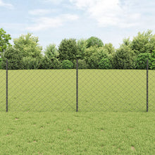 Kettinglink Hek Met 10 U-Palen Grijs 0.8X10 M Staal