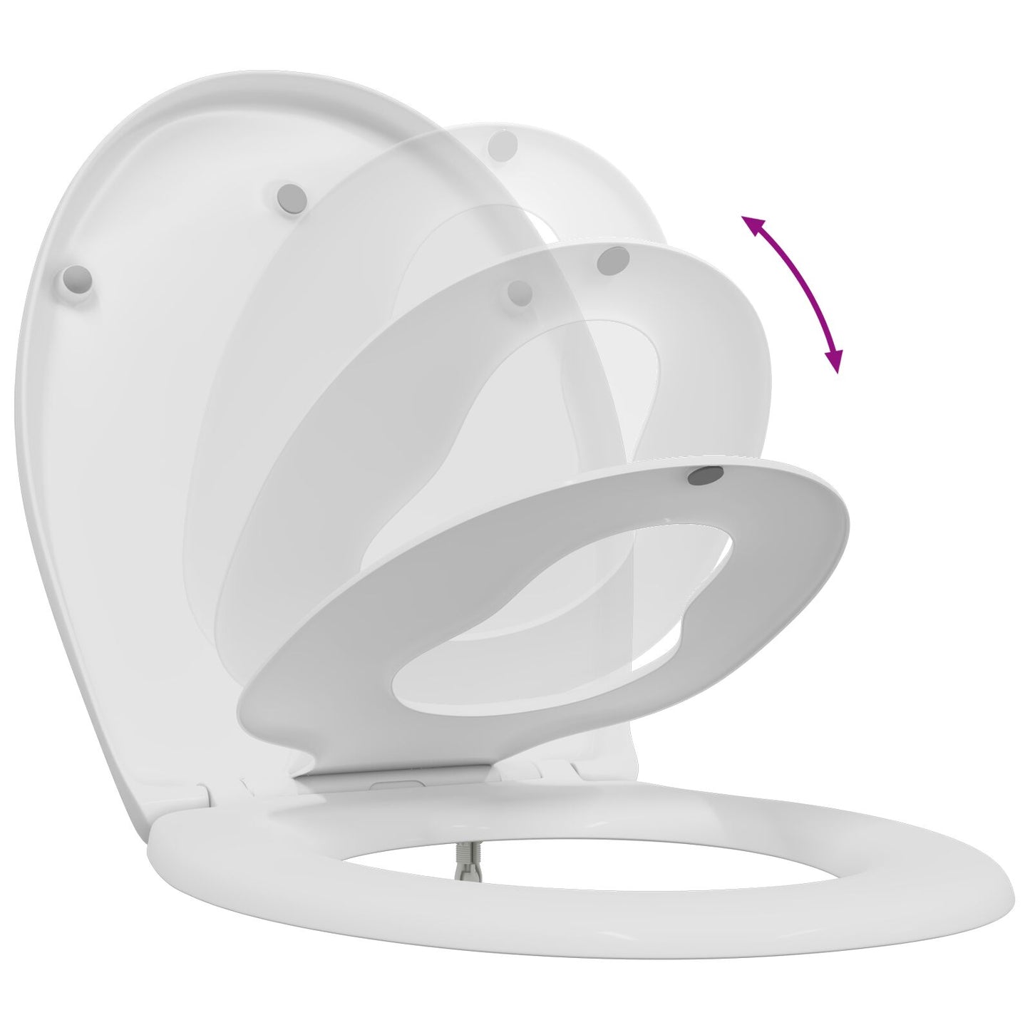Familie Toiletbril Met Kindertoiletbril Snelle Release Duroplast Wit