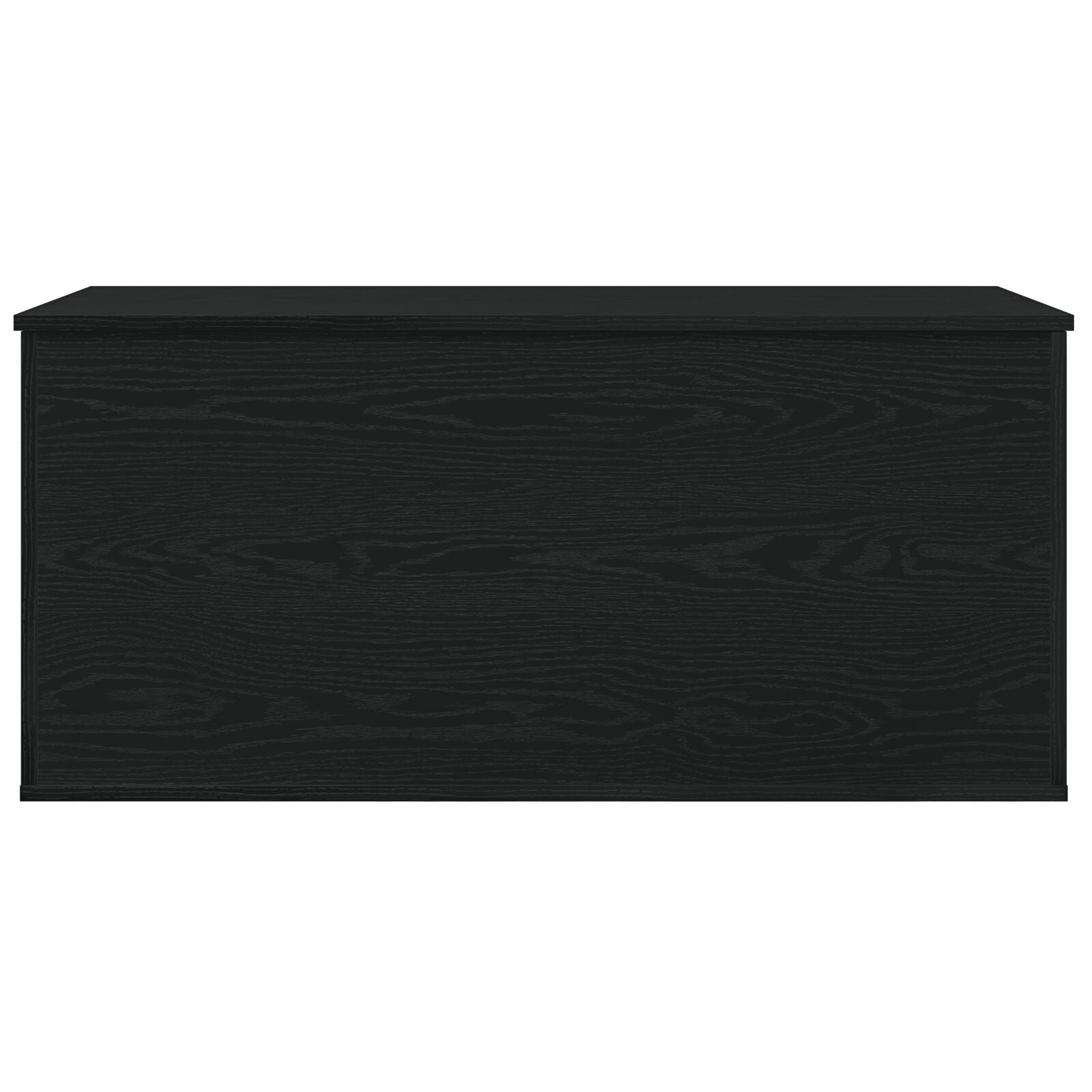 Opbergdoos Met Deksel Zwart Eiken 100X42X46 Cm Gelaagd Hout