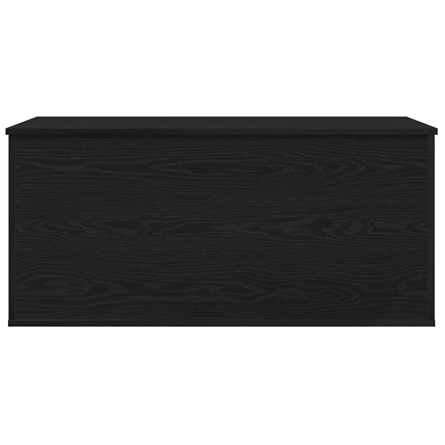 Opbergdoos Met Deksel Zwart Eiken 100X42X46 Cm Gelaagd Hout
