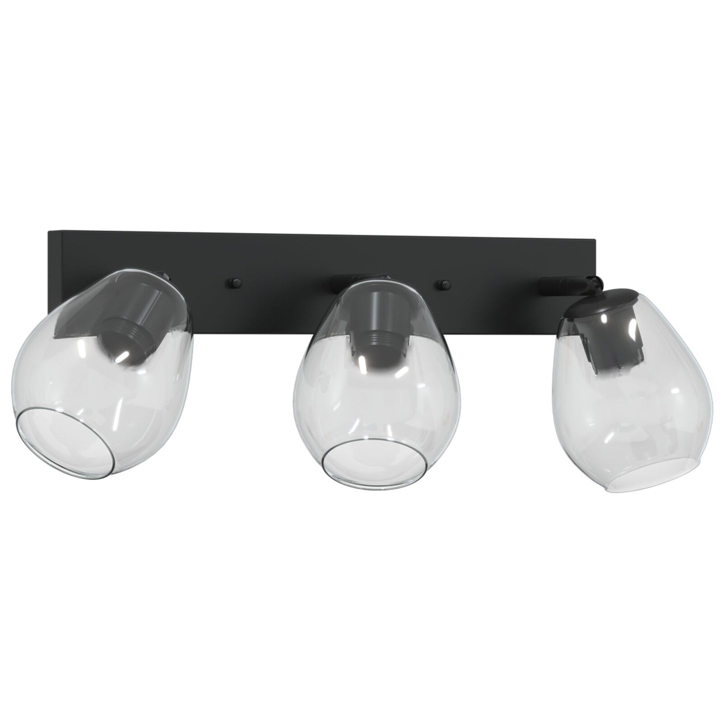 Plafondlamp Met Verstelbare Glazen Lampenkap In Antraciet, E27 3