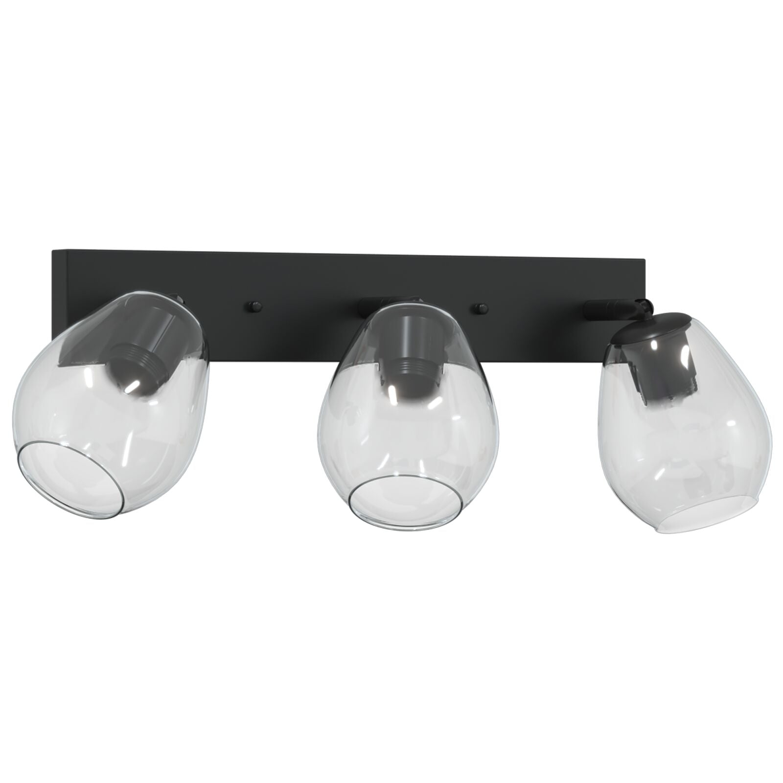 Plafondlamp Met Verstelbare Glazen Lampenkap In Antraciet, E27 3