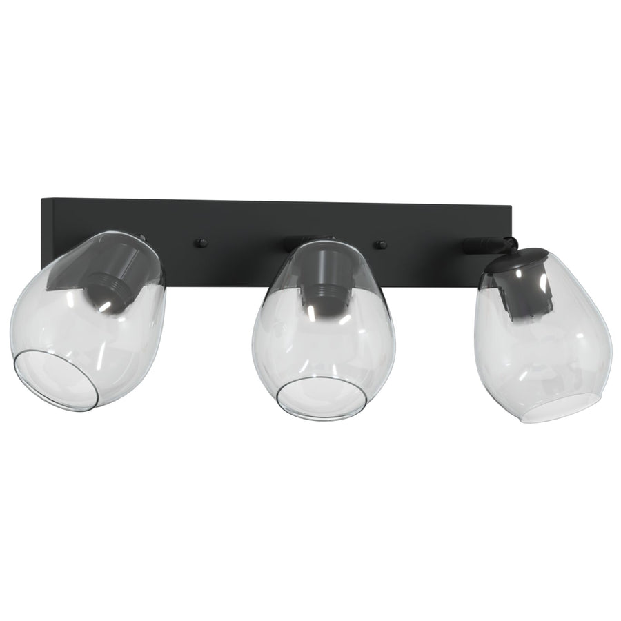 Plafondlamp Met Verstelbare Glazen Lampenkap In Antraciet, E27 3