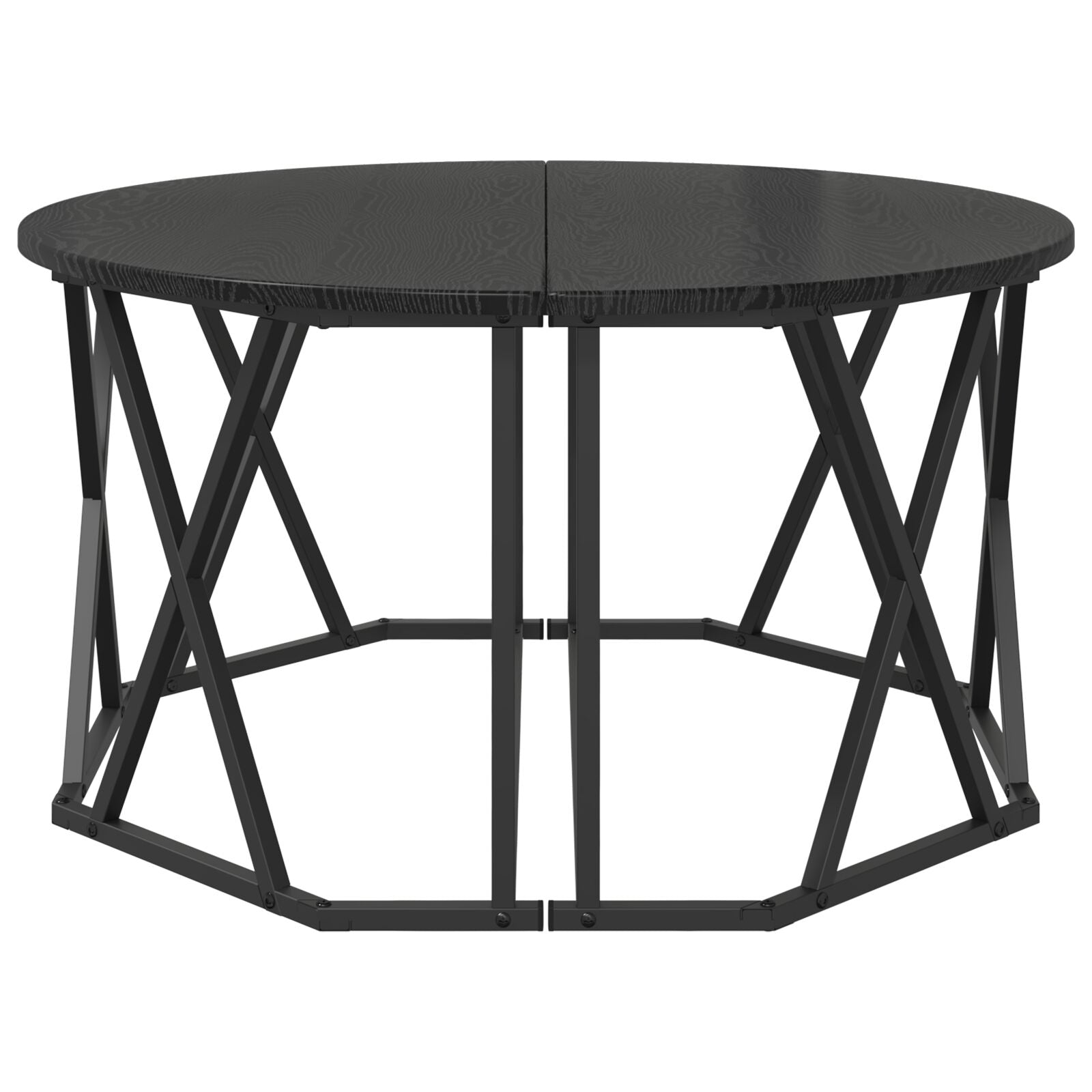 Salontafel 80X80X42 Cm Gelaagd Hout Zwart eiken