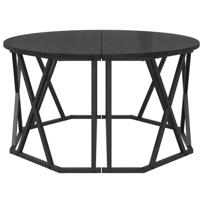 Salontafel 80X80X42 Cm Gelaagd Hout Zwart eiken