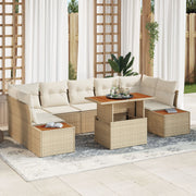Tuin eettafelset 8-delig beige crème