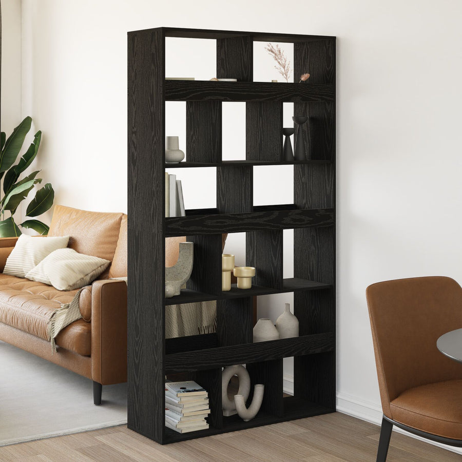 Plantenstandaard Engineered Hout 100 x 33 x 187,5 cm Zwart eiken