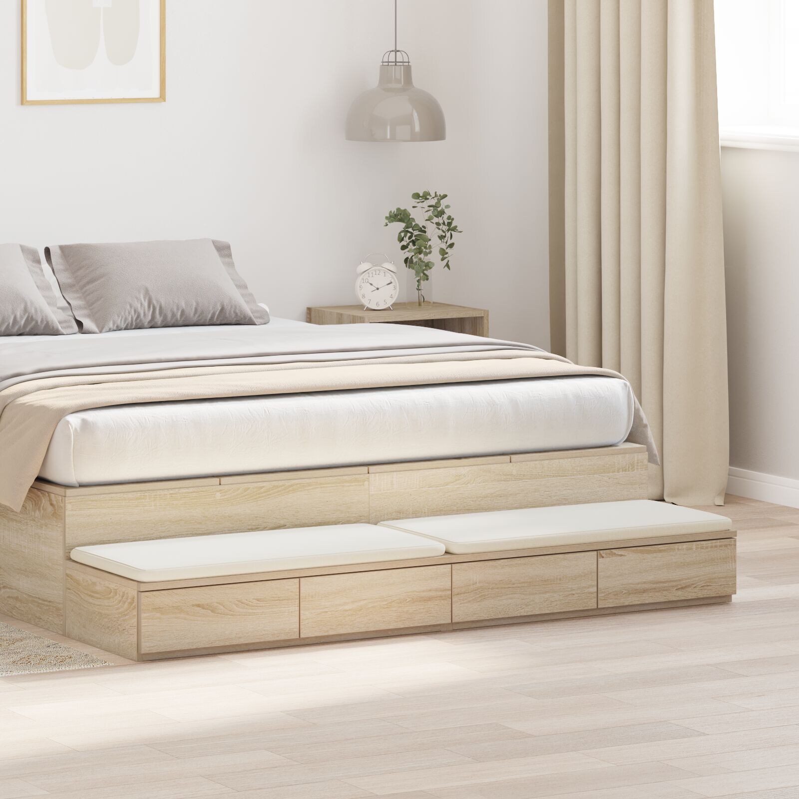 Nachtkastje Engineered Wood Sonoma eiken 150 x 36.5 x 16.5 cm
