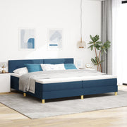 Boxspringbed 200x200 cm blauw stof