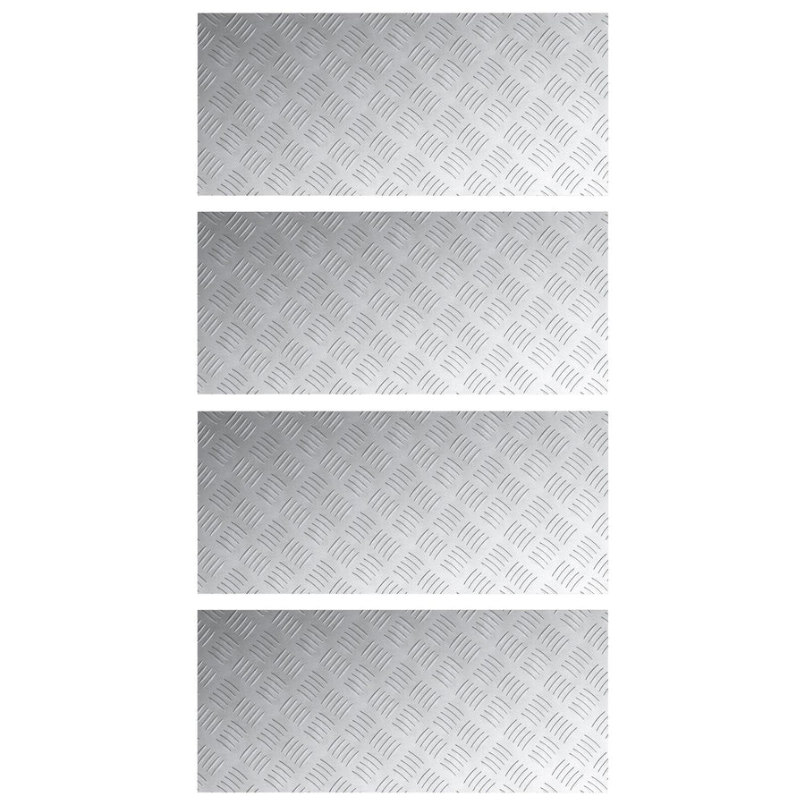 Aluminium Antislip Platen 4 Stuks 90X40 Cm 90 x 40 x 0.2 cm Rechthoekig