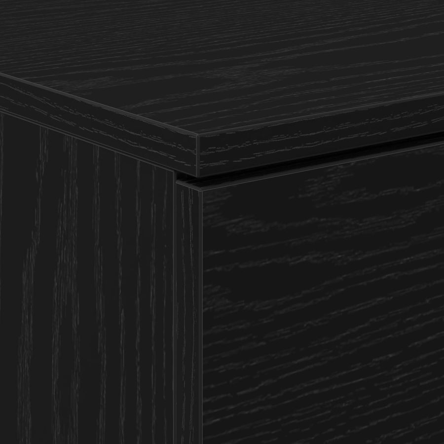 Nachtkastjes 2-Pack Zwart Eiken 40X65X65 Cm Gemaakt Van Bewerkt Hout